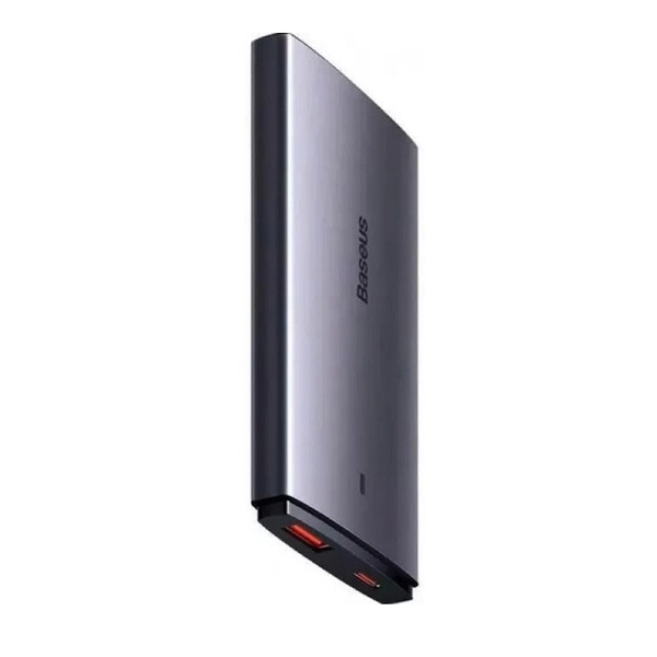 Baseus GaN5 Pro Ultra-Slim Fast Charger C+U 65W Gray((With Mini White Cable C to C 100W(20V/5A) 1m Black) CCGP150113 фото