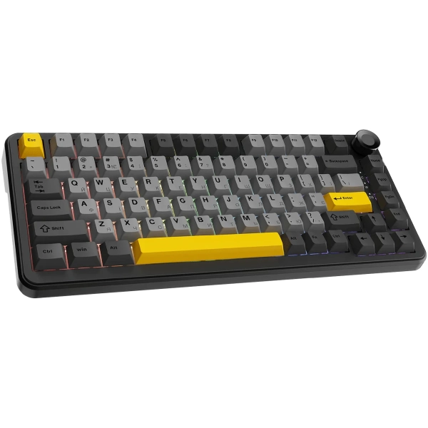 Ajazz AK820 MAX PLUS RGB Daydream Switch Wireless (AK820MAX-DD-BGY) Black/Gray/Yellow