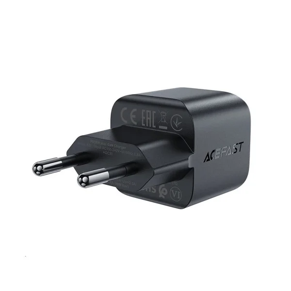 ACEFAST A77 mini PD30W GaN USB-C charger Black 6974316282662 фото