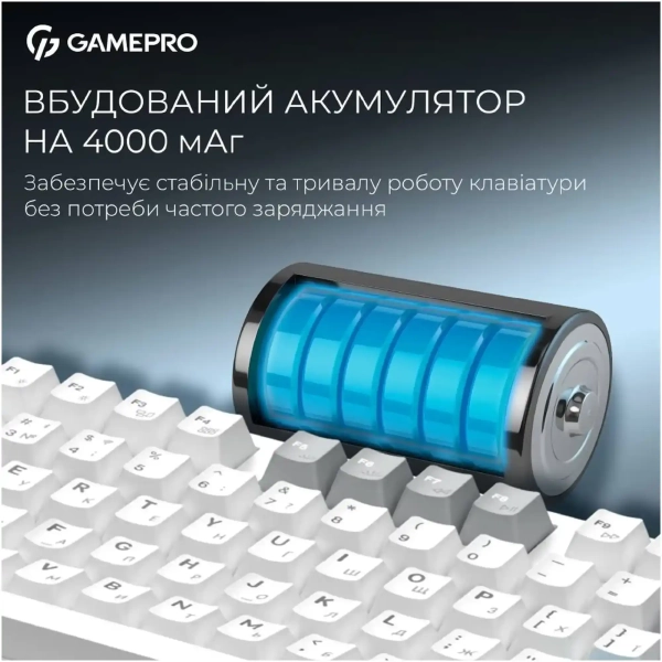 GamePro Asgard Ragnar Keychron Super Red Switch Wireless/Bluetooth/USB-C White (MK285WH)
