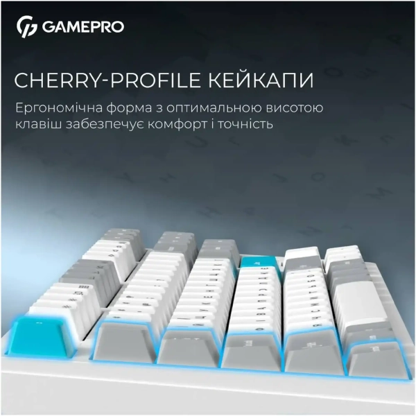 GamePro Asgard Ragnar Keychron Super Red Switch Wireless/Bluetooth/USB-C White (MK285WH)