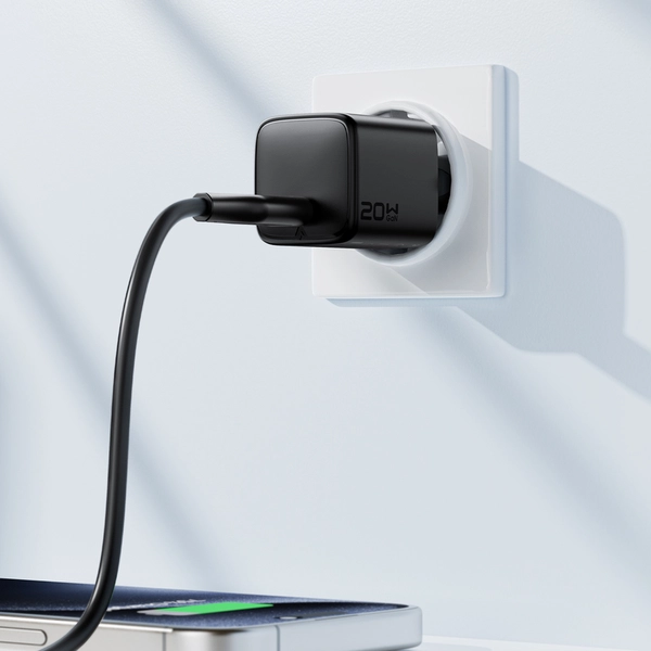 ACEFAST A117 PD20W mini GaN USB-C fast charger Black 6974316284987 фото