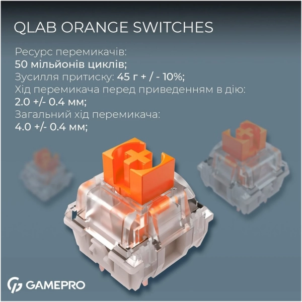 GamePro Asgard Valhalla QLAB Orange Switch RGB Wireless/Bluetooth/USB-C (MK210B Pro) MK210B Pro фото