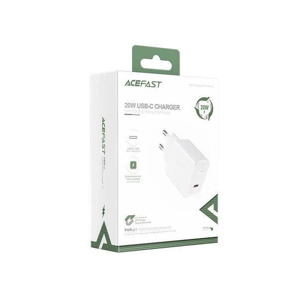 ACEFAST A1 PD20W single USB-C charger White 6974316280040 фото