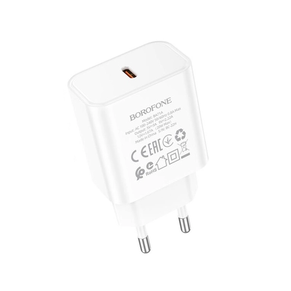 BOROFONE BA71A Power single Port PD20W charger White