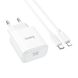 HOCO C76A Pro Majestic single port PD30W charger set (C to iP)(EU) White 6942007616317 фото 5