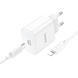 HOCO C76A Pro Majestic single port PD30W charger set (C to iP)(EU) White 6942007616317 фото 3