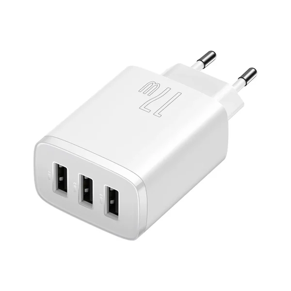 Baseus Compact Charger 3U 17W EU White CCXJ020102 фото