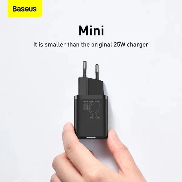 Baseus Super Si Quick Charger 1C 25W EU Black CCSP020101 фото