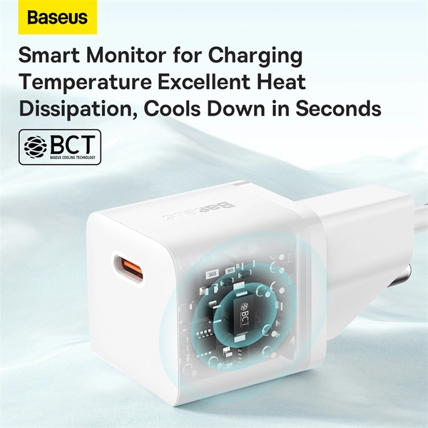Baseus GaN5 Fast Charger(mini) 1C 20W EU White CCGN050102 фото