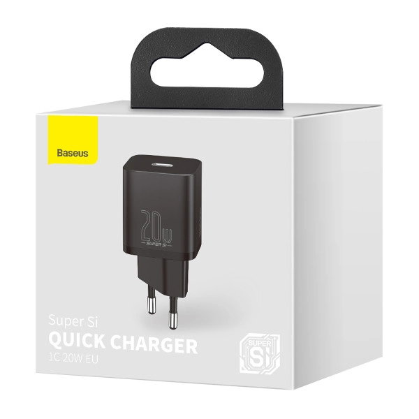 Baseus Super Si Quick Charger 1C 20W EU Black CCSUP-B01 фото