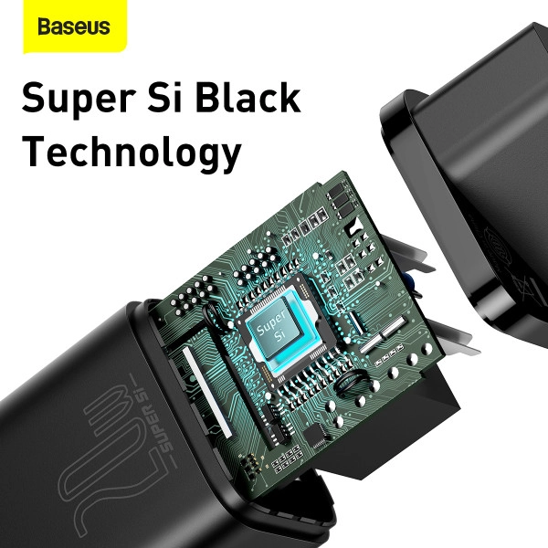 Baseus Super Si Quick Charger 1C 20W EU Black CCSUP-B01 фото