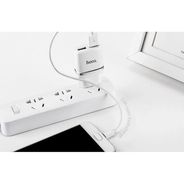 HOCO C12 Smart dual USB charger 12W White