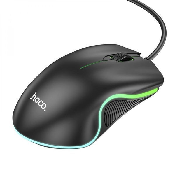 Mouse HOCO GM19 Enjoy gaming luminous wired mouse Black