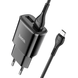 HOCO C88A Star round dual port charger set(Micro) 12W Black 6931474749529 фото 1