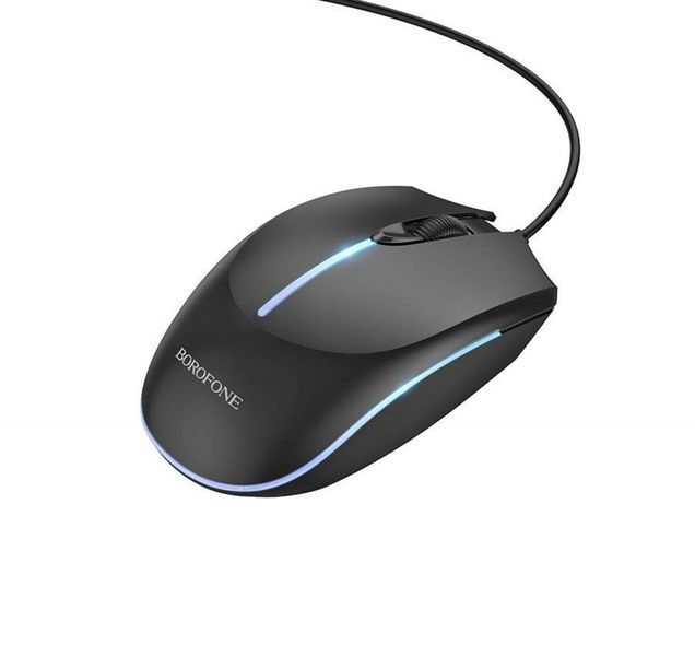 Mouse BOROFONE BG10 Soaring game luminous wired mouse Black