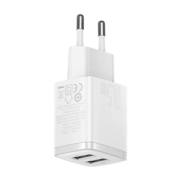 Baseus Compact Charger 2U 10.5W EU White