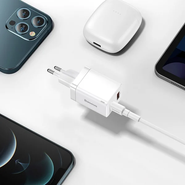 Baseus Super Si Pro Quick Charger C+U 30W EU White