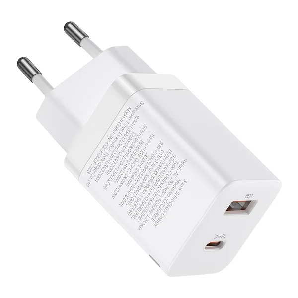 Baseus Super Si Pro Quick Charger C+U 30W EU White